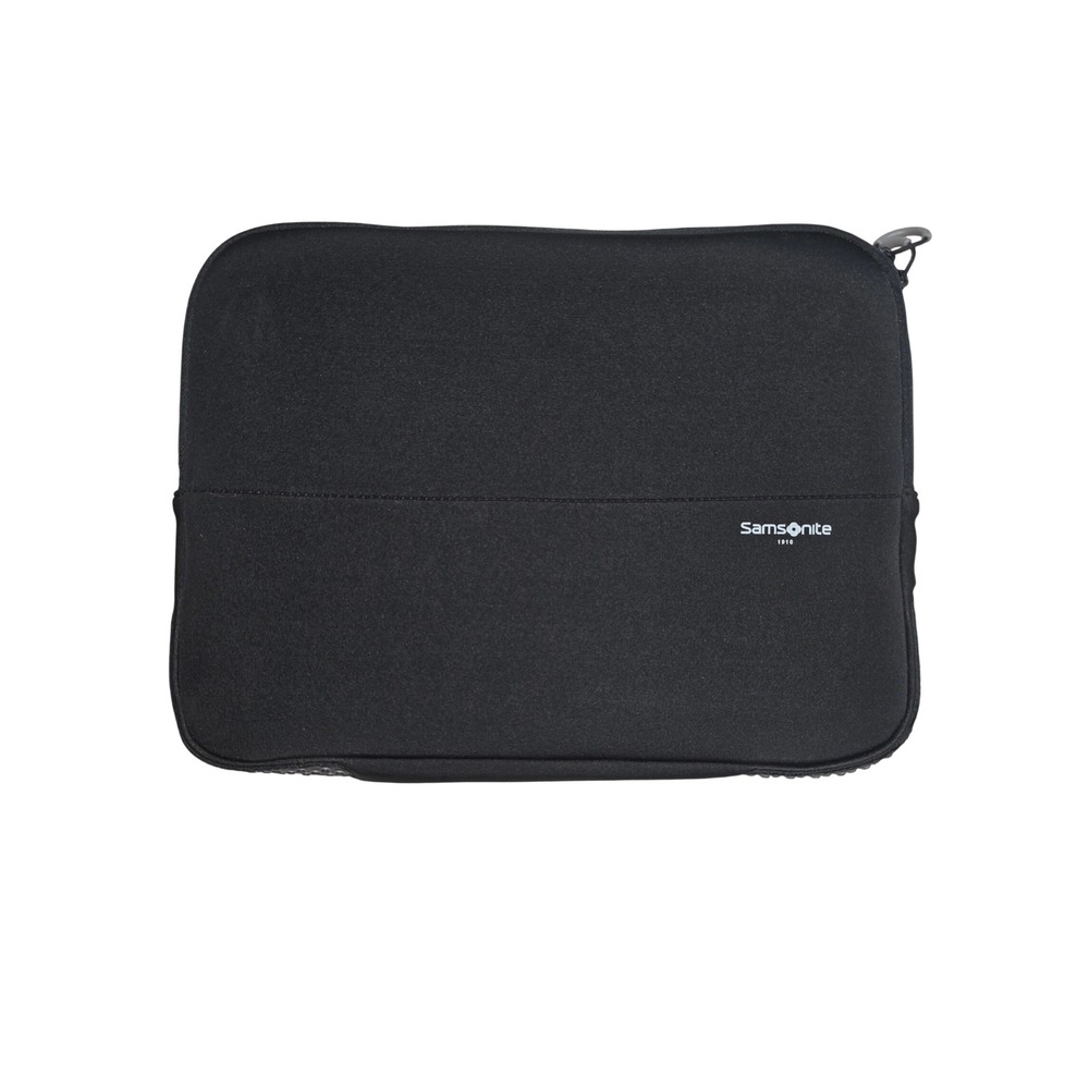 Samsonite 1910 Black Neoprene Laptop Sleeve Zippered Case 15.5 Inch Wide Minimal